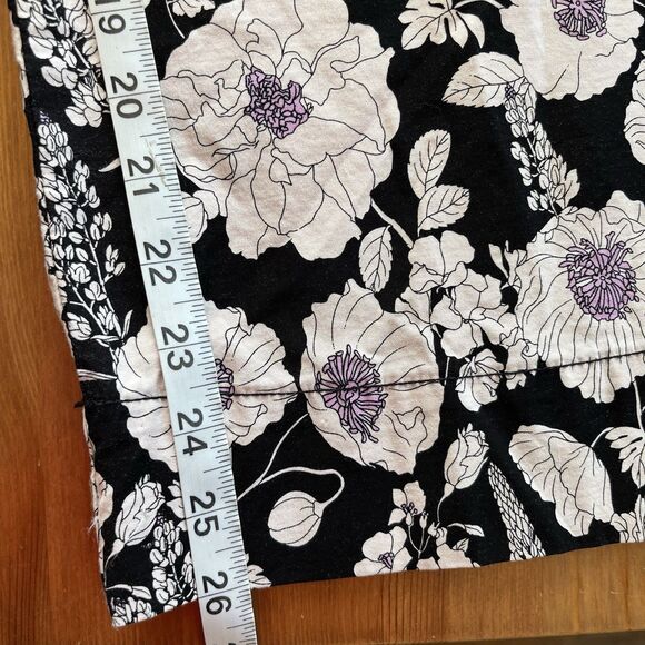 Anthropologie Maeve The Colette Black Floral Print Wide Leg Pants Size 27 - Picture 14 of 15